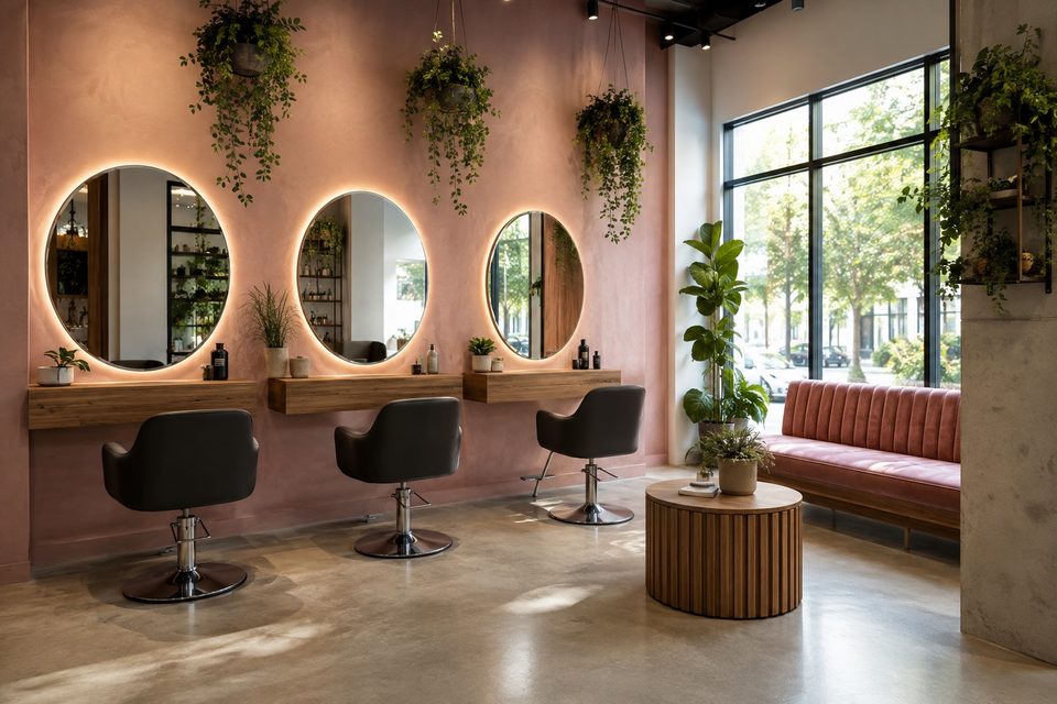 Interiorul salonului Studio Lilas